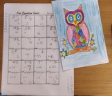 One and Two Step Equations- Owl Coloring