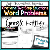 One and Two Step Equations Word Problems Google Forms Home