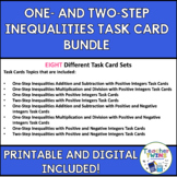 One -and Two-Step Inequalities Task Card Bundle