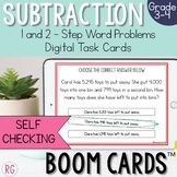 One and Two Step Subtraction Word Problems Boom Cards™