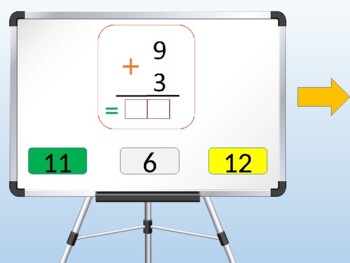 Preview of One and two Digit Addition WITH Regrouping  :INTERACTIVE POWERPOINT