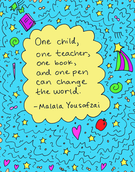 One child, one teacher, one book, and one pen can change the world.