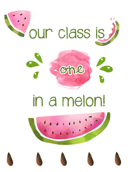 Download One in a MELON sign *FREEBIE* by Blessed In Third | TpT