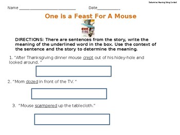 Preview of One is a Feast for a Mouse!