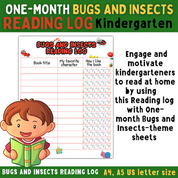 Preview of One-month Bugs and Insects Reading log Homework Reading Response Sheets