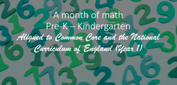 Preview of One month of KG/G1 math - distance learning, hybrid, and homeschool