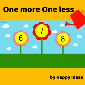 Preview of One more One less Spring Kindergarten Math Centers Google Slides