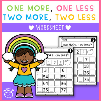Preview of Counting One more, One less / Two more, Two less Worksheets