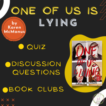 Preview of One of Us is Lying: Short Quiz, Discussion Questions, YA Book Clubs, Mystery