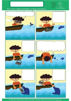 WRITE A TITLE COMPLETE THE BUBBLES 6 pictures sequencing Comic strips ...