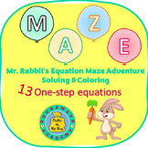 One-step Equation Maze Adventure: Help Mr. Rabbit Find His