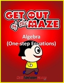 One-step Equations Mazes (Fun Worksheets)