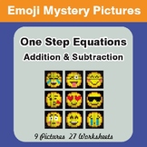 One-Step Equations (Addition & Subtraction) EMOJI Mystery 