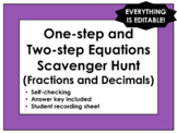 One-step and Two-step Equations Self-checking Activity: Sc
