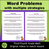 One step and two step math word problems all operations wi