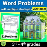 One step & two step word problems all operations math task