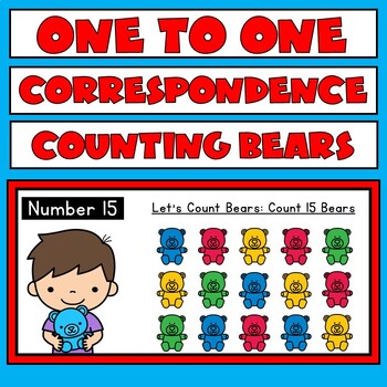 Preview of One to One Correspondence | Counting Teddy Bear Counters to 20