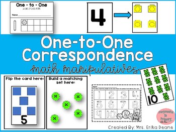 Preview of One to One Correspondence! Counting with Math Manipulative