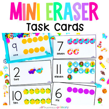Preview of Counting to 10 Activities, Mini Eraser One to One Correspondence to 20