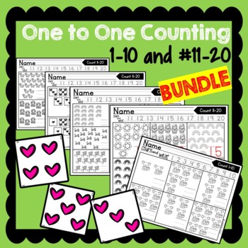 Preview of One to one counting 1-20 bundle