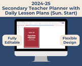 OneNote 2024-25 Sec. Teacher Planner w/Daily Plans (Sun. Start)