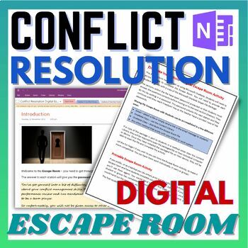 Preview of OneNote Conflict Resolution Digital Escape Room