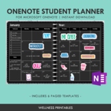 OneNote Digital Student Planner - Monthly Weekly Academic 