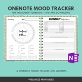 OneNote Monthly Mood Tracker Digital Planner | Identifying