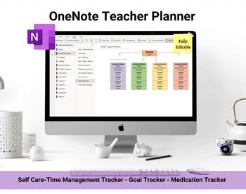Preview of OneNote Teacher Planner, OneNote Undated Digital Planner for Secondary and High