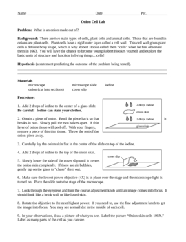 Preview of Onion Cell Observation Lab