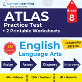 Online ATLAS Practice Tests + Worksheets, Grade 8 ELA - AT