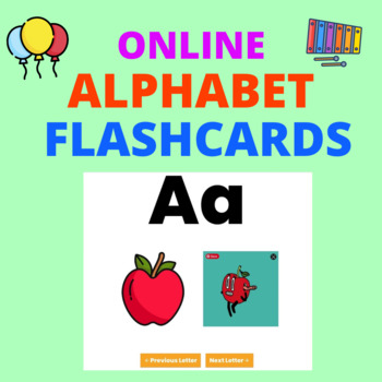Preview of Online Alphabet Flashcards | Perfect for Virtual Learning