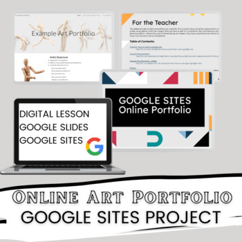 Preview of Online Art Portfolio, Google Sites, Art Website