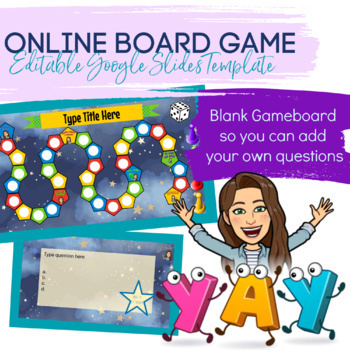 Online Board Game Template (Editable Google Slides)  Board game template, Board  games, Counseling games