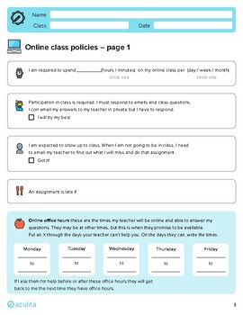 Preview of Online Class Policies and Student Success Strategies