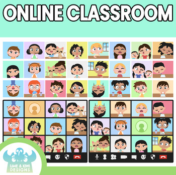 Online Classroom Clipart (Lime and Kiwi Designs) by Lime and Kiwi Designs
