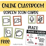 Online Classroom | Screen ICON Cards | Class Rules
