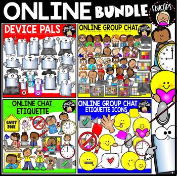 Preview of Online Clip Art Bundle DISTANCE LEARNING {Educlips Clipart}