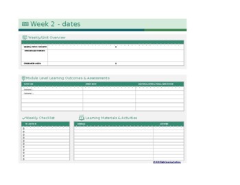 online course planning sheet lesson planning worksheet by aloha teaching