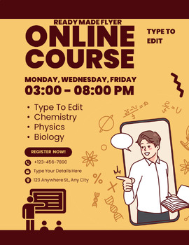 Preview of Online Courses Learn Coding Flyers (4) Fully Customize your Flyer Ready to Edit!