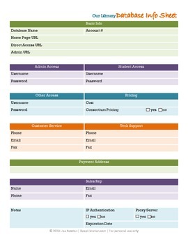 Preview of Online Database Management Printable