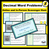 Online Decimal Word Problems (Add and Subtract) Scavenger 