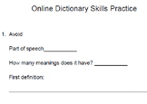 Online Dictionary Skills Practice