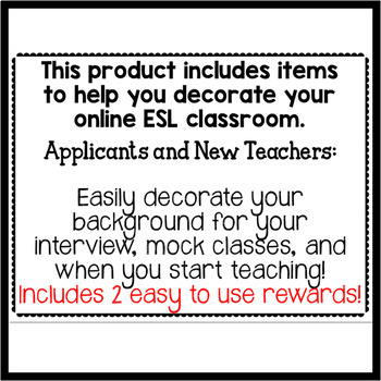 Online ESL Classroom Decor Pack (VIPKID) - FREEBIE by Kenneson's Kreations
