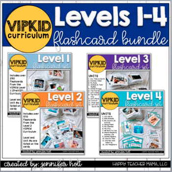 Preview of Online ESL | VIPKid Level 1-4 (NMC & MC) Flashcard Mega Bundle!