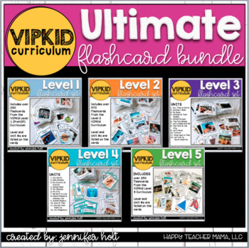 Preview of Online ESL | VIPKid Levels 1-5 (NMC & MC) Ultimate Bundle of Flashcards