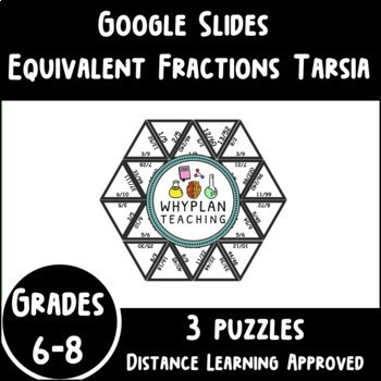 Preview of Online Equivalent Fractions Puzzles - 3 Unique Puzzles, Google Slides