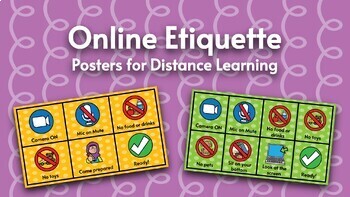 Preview of Online Etiquette Posters | Distance Learning | Digital Resource