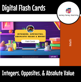 Preview of Online Flash Cards: Integers, Opposites, Absolute Value (STAAR, TEKS, CCSS)
