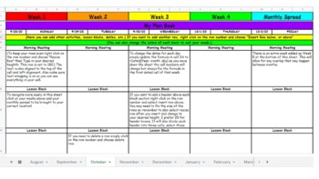 Preview of Online Google Sheets Plan Book